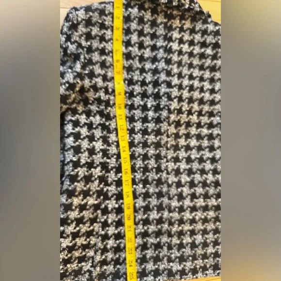 Mango Double-Breasted Houndstooth Blazer Tweed Blazer - Picture 6 of 8